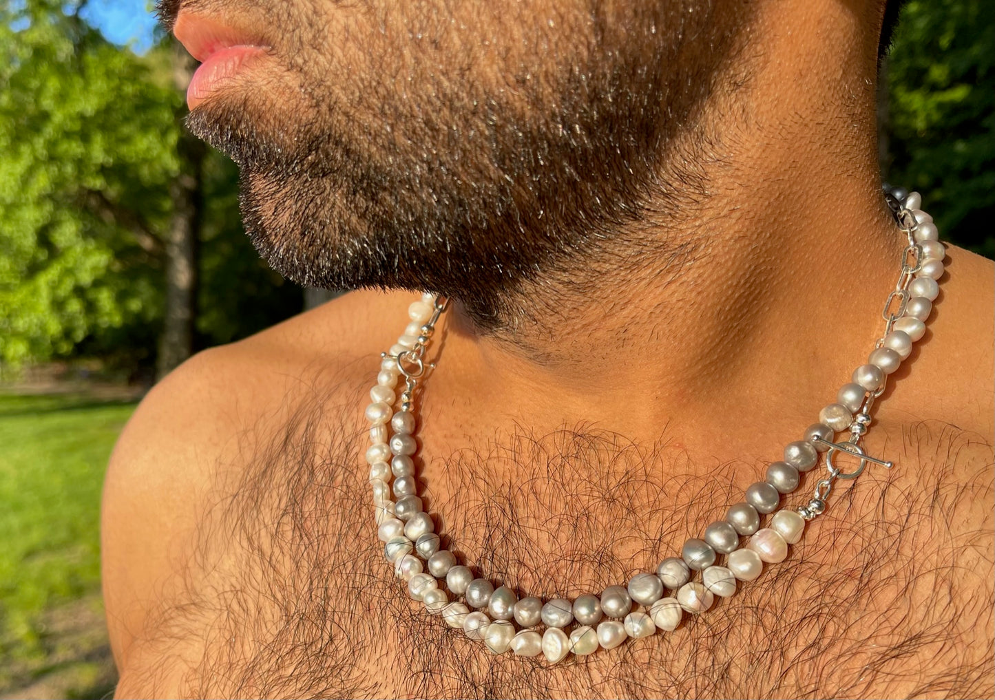 Sunbeam Double Strand Pearl Necklace